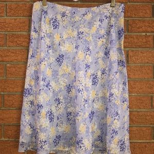 💜ANN TAYLOR💜PRINTED FLORAL KNEE LENGTH SKIRT💜